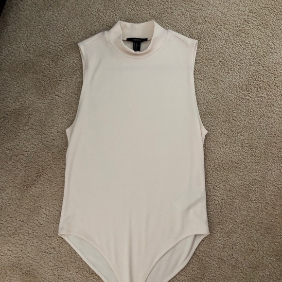creme bodysuit forever 21 - Picture 1 of 2